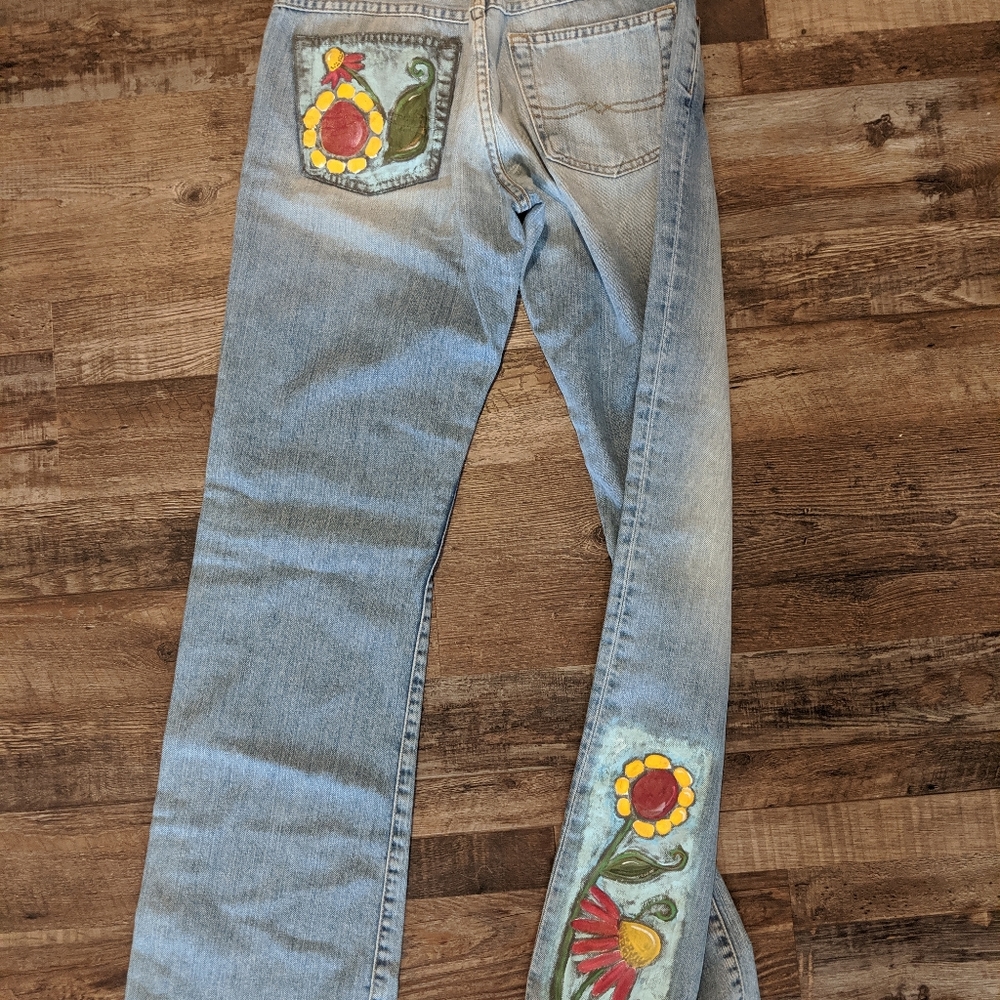 Brand new Hand Painted Women's Lucky Brand Jeans